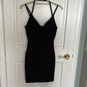 Herve lever cocktail black dress
